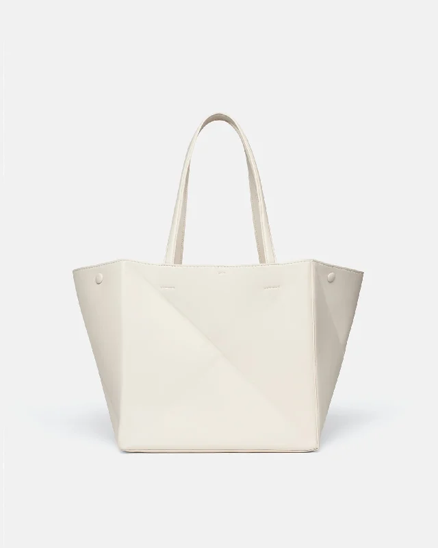 Origami Tote - Alt-Nappa Tote - Creme