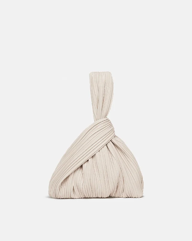 Jen - Pleated Alt-Leather Bag - Off White