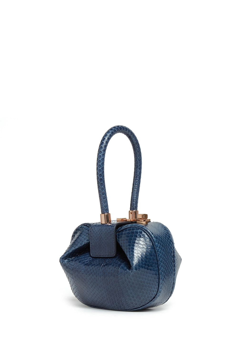 Demi Bag in Navy Snakeskin