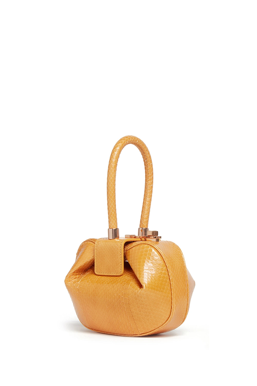 Demi Bag in Saffron Snakeskin