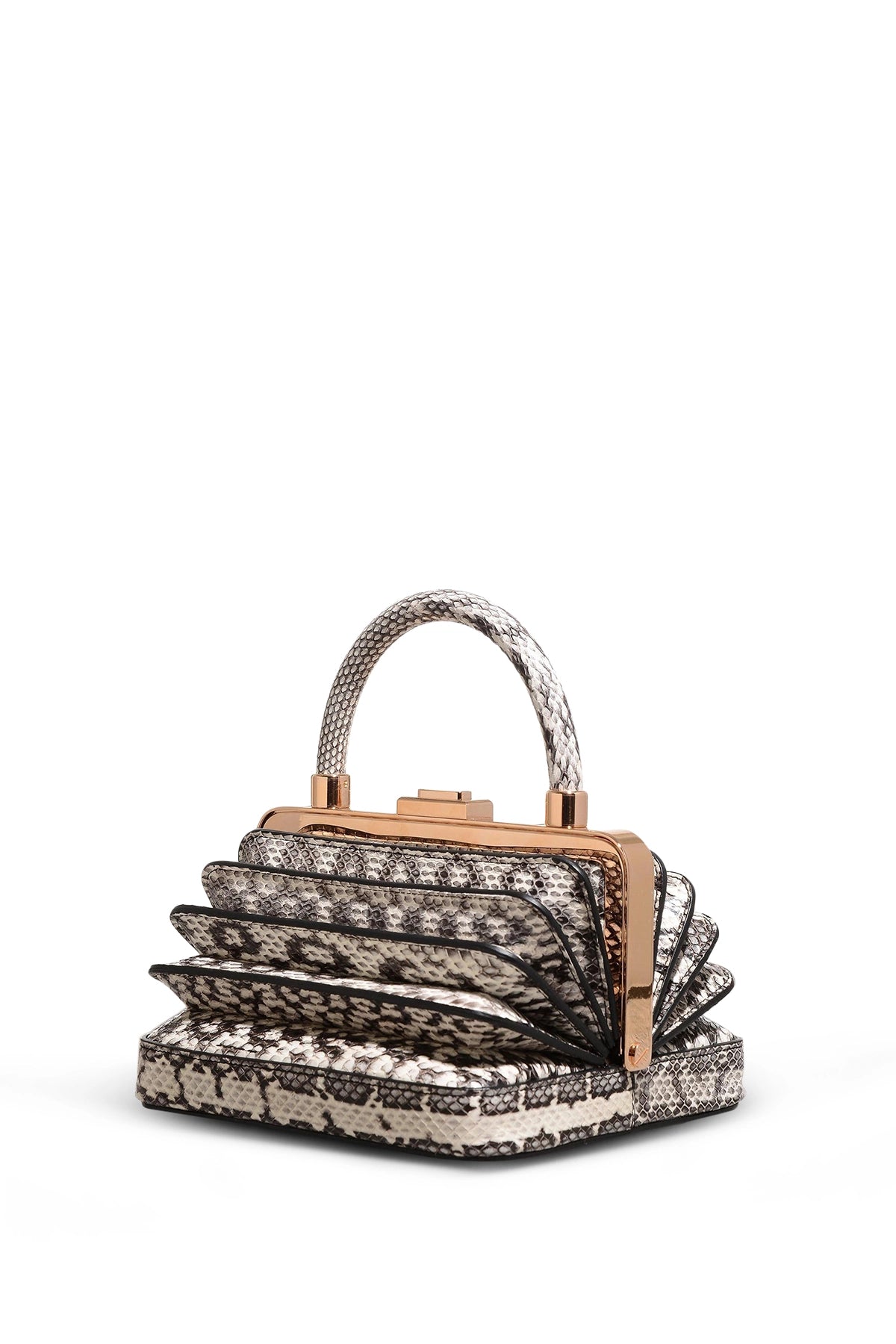 Diana Bag in Black & Ivory Snakeskin