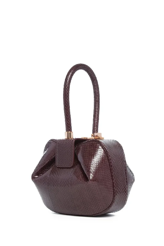 Nina Bag in Bordeaux Snakeskin