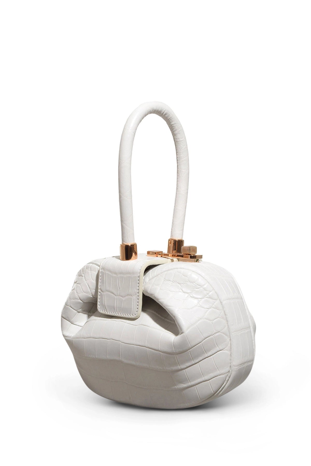 Nina Bag in Ivory Crocodile Leather