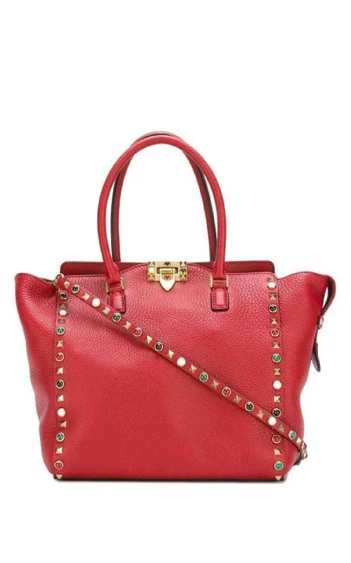 Rockstud Rolling Trapeze Tote Bag