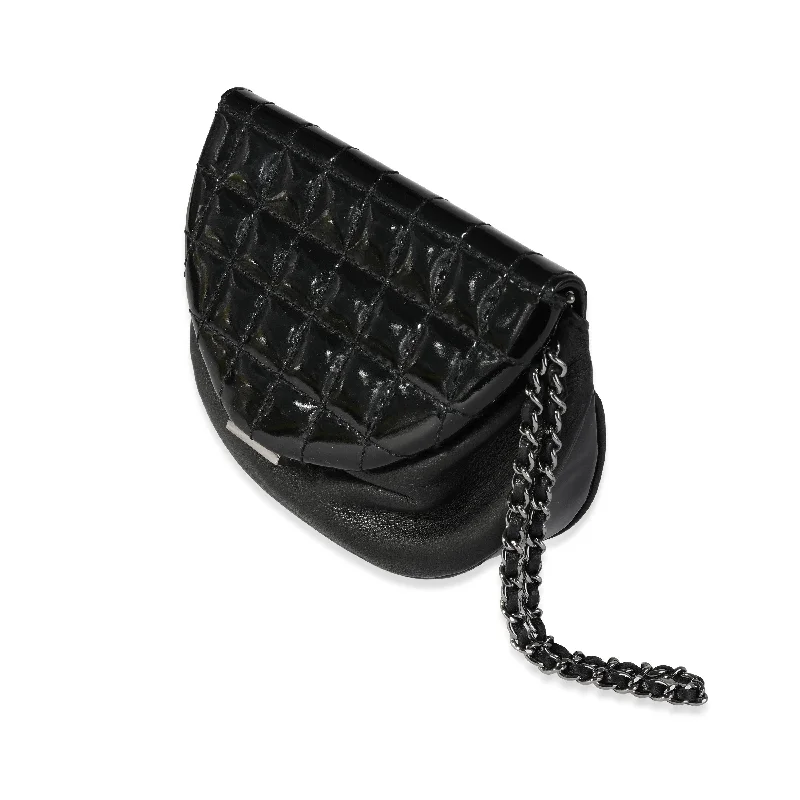 Black Patent Leather Chocolate Bar Wristlet