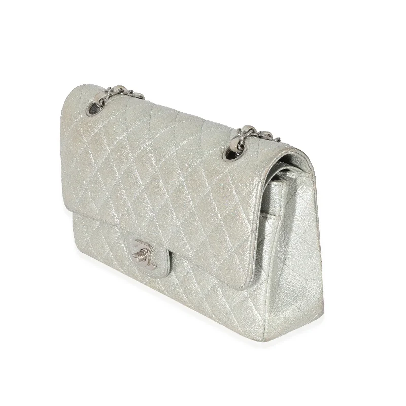 21K Glitter Caviar Medium Classic Double Flap Bag