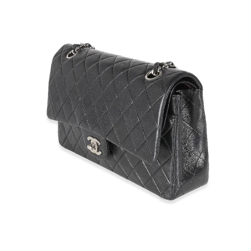 Black Quilted Lambskin Medium Classic Double Flap Bag