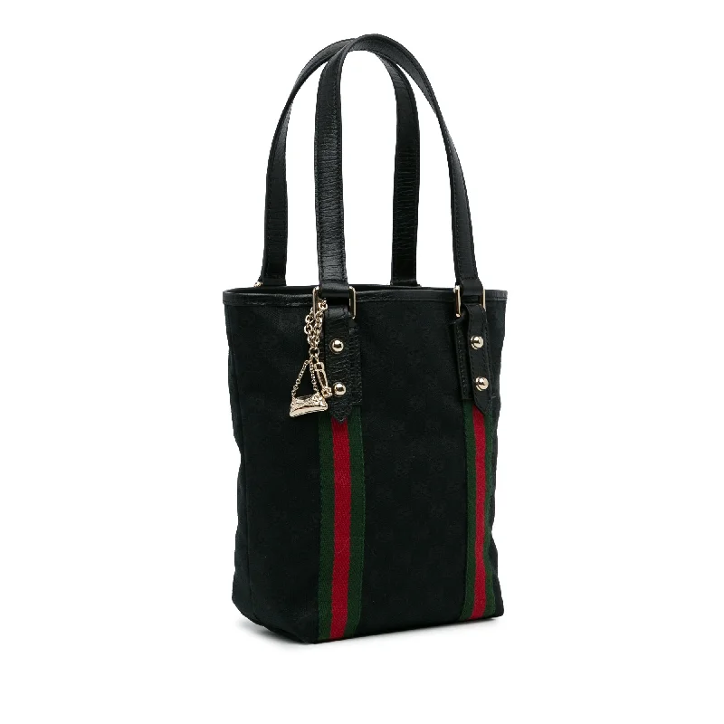 Black Gucci GG Canvas Jolicoeur Tote Bag