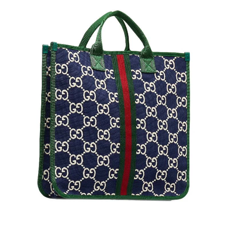 Blue Gucci GG Nylon Web Children's Tote Bag