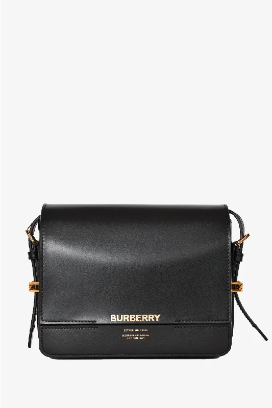 Burberry Black Leather Small Grace Crossbody Bag