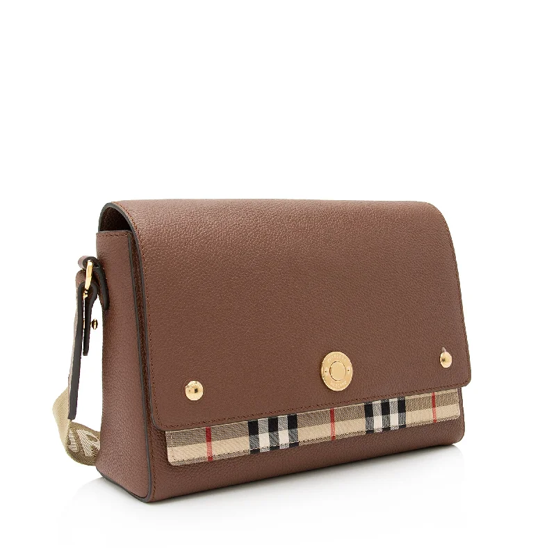 Burberry Calfskin Vintage Check Note Bag