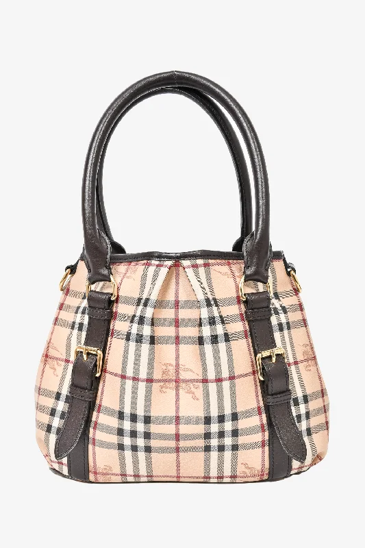 Burberry Haymarket Check Northfield Tote with Strap