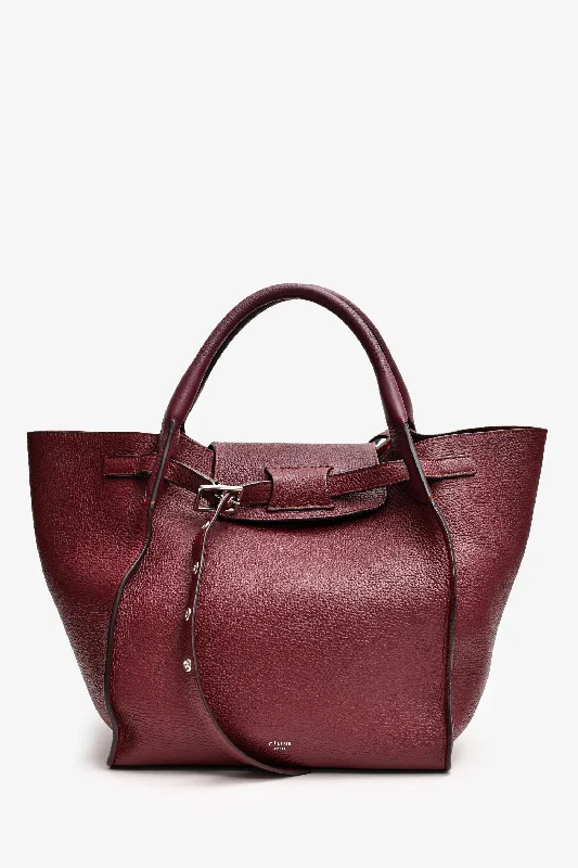 Celine 2018 Burgundy Leather Small Big Tote