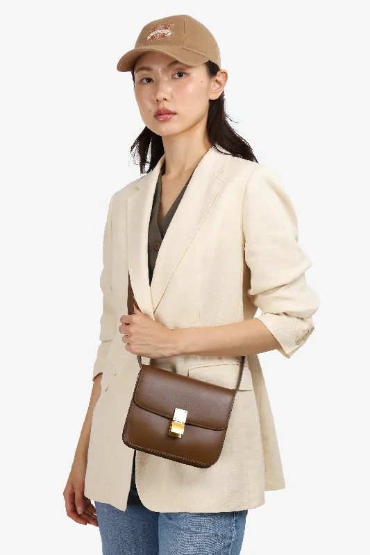 Celine Brown Leather Small Box Bag