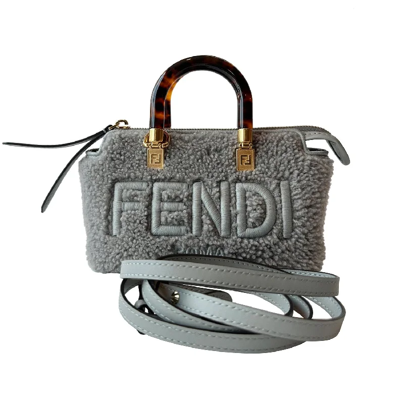 Fendi By The Way Shearling Shoulder Bag