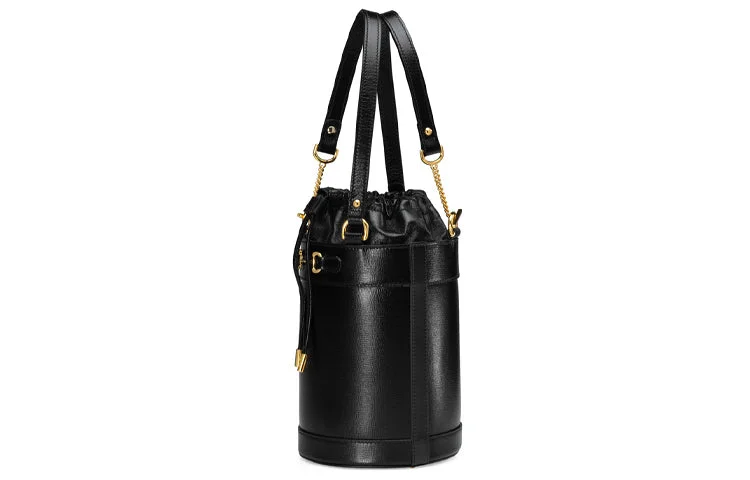 (WMNS) GUCCI Leather Horsebit 1955 Chain Single-Shoulder Bag Small Black 637115-1DBYG-1000