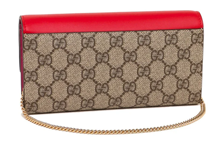 (WMNS) GUCCI Padlock Long Single Shoulder Bag Red 453506-KLQIG-9784