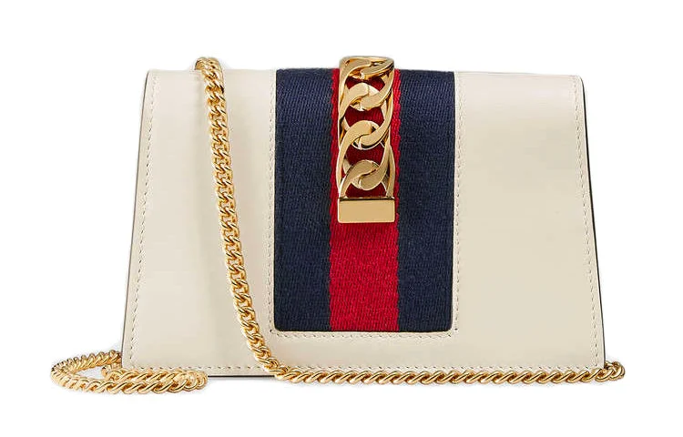 (WMNS) GUCCI Sylvie Series Leather Bag Single-Shoulder Bag MIni-Size White 494646-CWLSG-8454