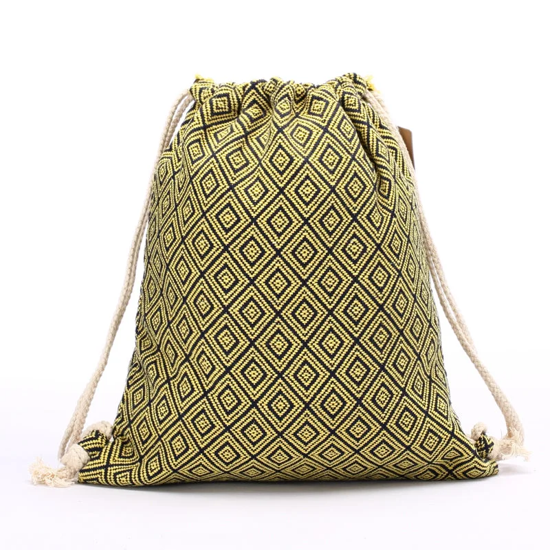 AnnaMouler Bohemian Style Women Backpack Yellow