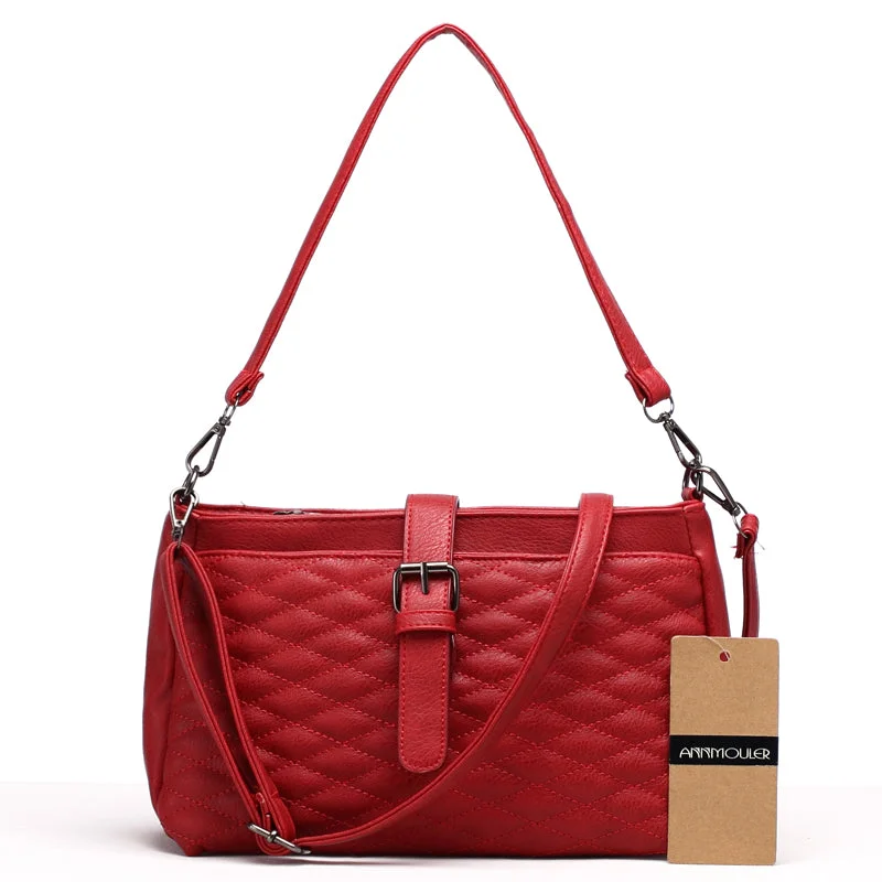 AnnaMouler New Fashion Women Multifunctional Handbag Red