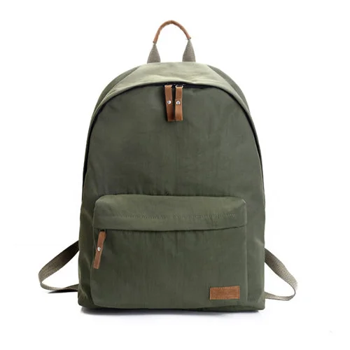 AnnaMouler Solid Color Fashion Backpack Army Green