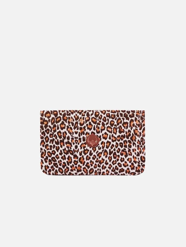 The Miami Vegan Leather Clutch | Leopard Print