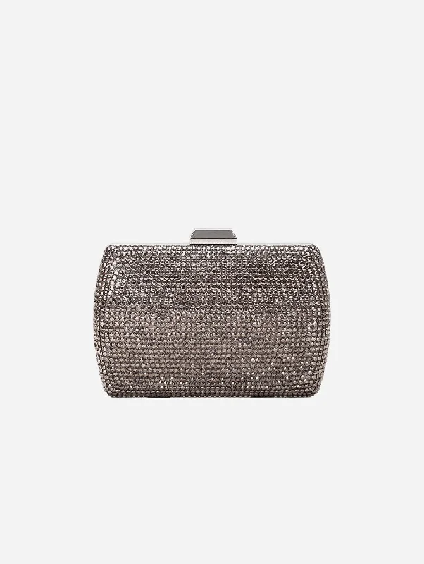 Francisca Vegan Glitter Clutch | Grey