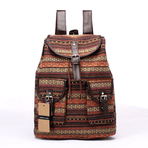 New Bohemian Chic Type Backpack Orange