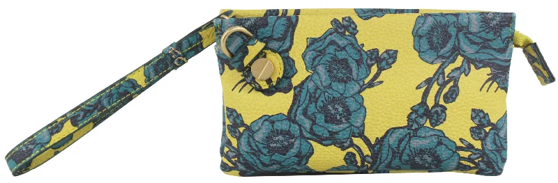 Prive Wristlet in Lemon & Teal