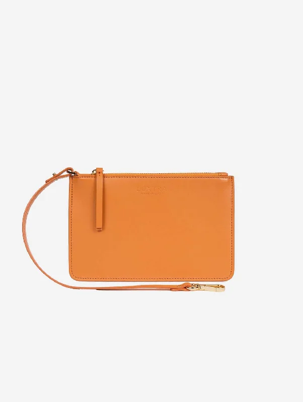 The Junko Apple Leather Vegan Pouch |  Pumpkin