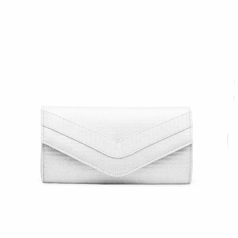 Silver Fancy Clutch P15329