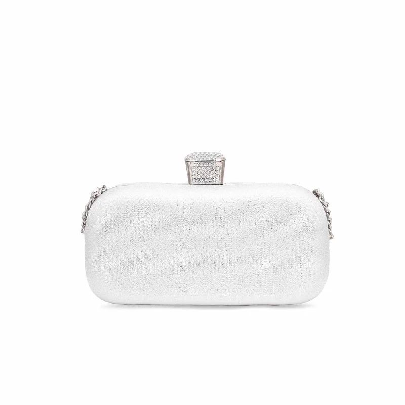 Silver Fancy Clutch P15336