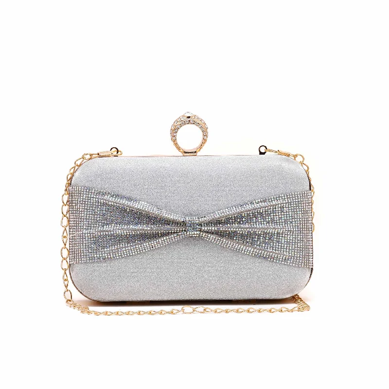 Silver Formal Clutch P15549