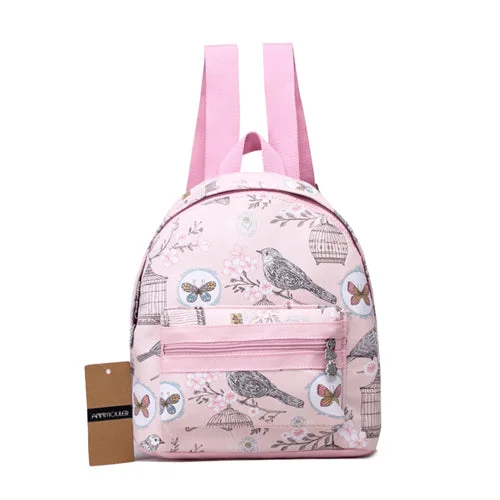 Super Cute 3D Floral Print Backpack Pink