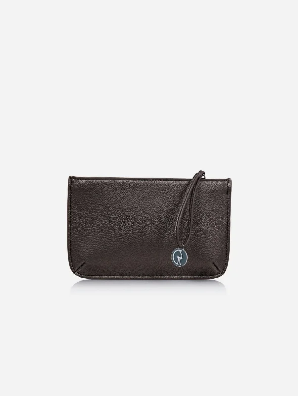 Multi-Function Vegan Leather Clutch | Metallic