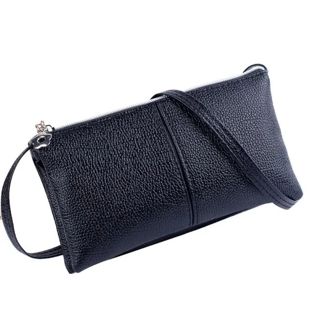 Women Leather Bifold Wallet Purse Zipper Long Clutch bag